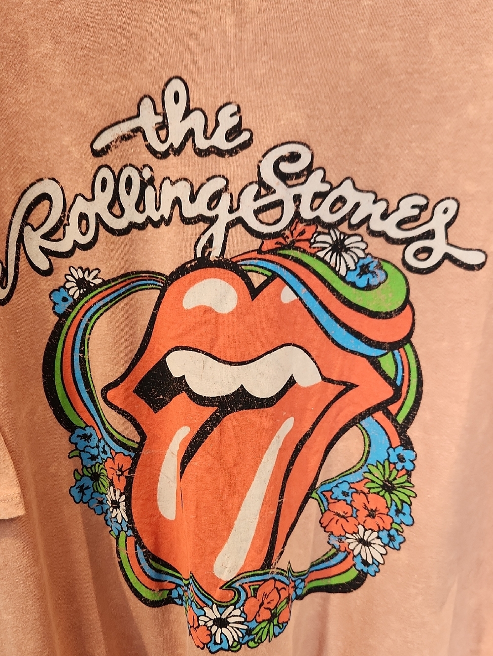 The Rolling Stones Graphic Tee - Rust Orange Sz XXL - Picture 2 of 5